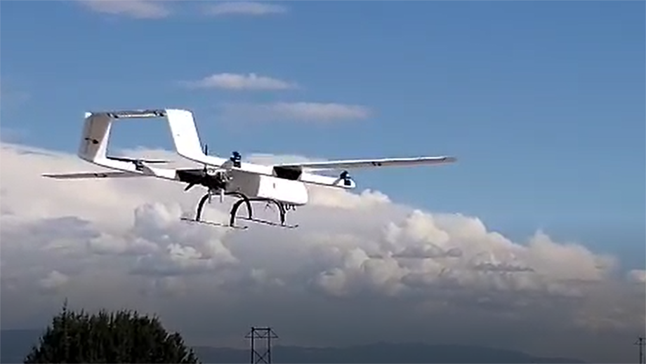17-foot drone during flight tests